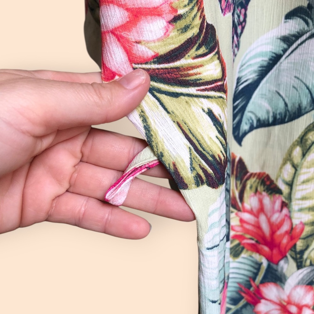Lilac + London NEW Print Kimono Wrapper Robe Retro Botanical Women’s Plus 3X - Picture 10 of 15